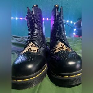 Dr Martens 1460 Bentley boots Leopard heart brogue black UK 8 EU 42 US 10